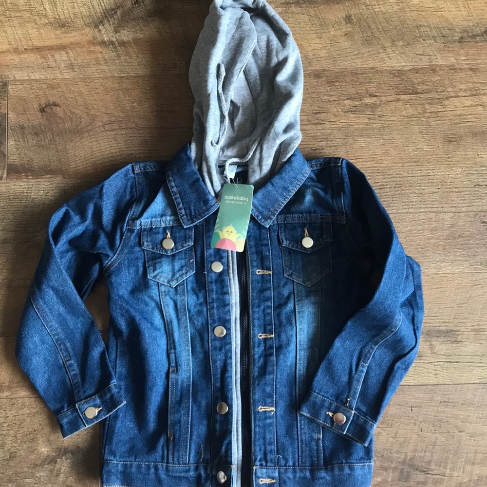 Boys Hooded Jean Jacket NWT